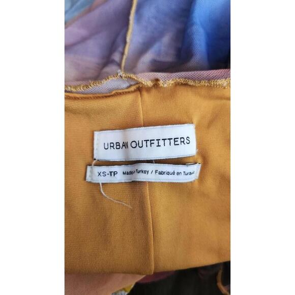 Urban Outfitters Dress Womens XS Multicolor Abstract Print Sheer Mesh Tank Slip - Picture 7 of 7